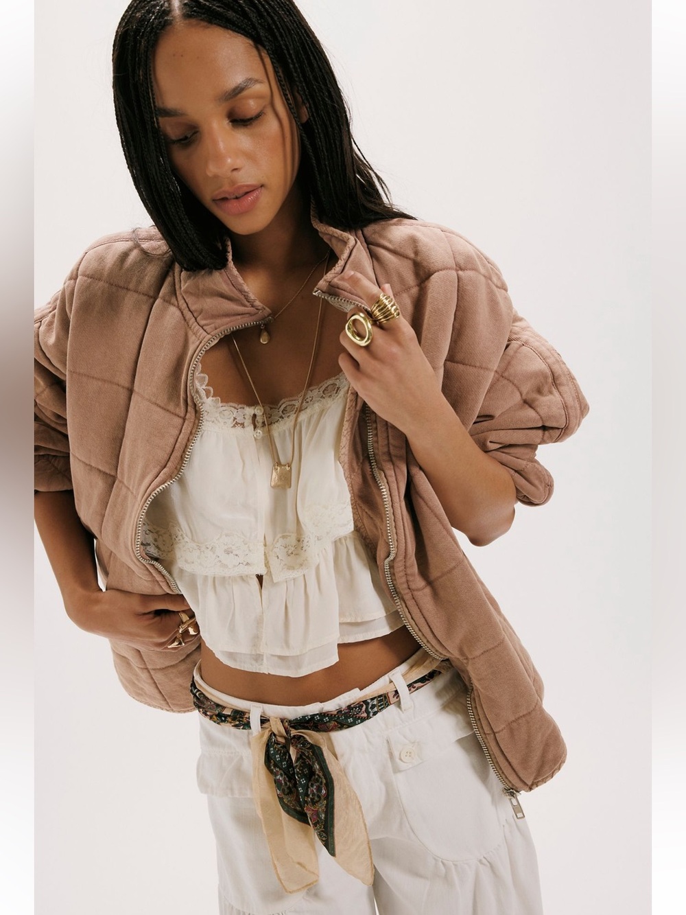 FREE PEOPLE Dolman Quilted Jacket